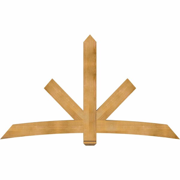 Ekena Millwork Alberta Rough Sawn Timber Gable Bracket, Western Red Cedar, 84"W x 49"H x 4"D x 6"F, 14/12 Pitch GBW084X49X0406ALB00RWR - main